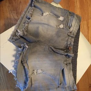 Fabrik Grey Denim Cut-Off Shorts size 29